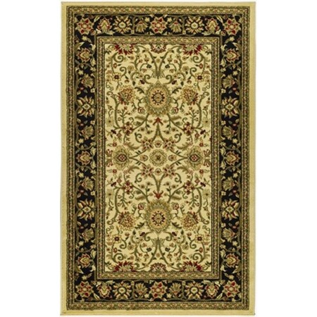 Safavieh 2 ft. 3 in. x 20 ft. Runner Lyndhurst Ivory and Black Traditional Rug LNH212B-220